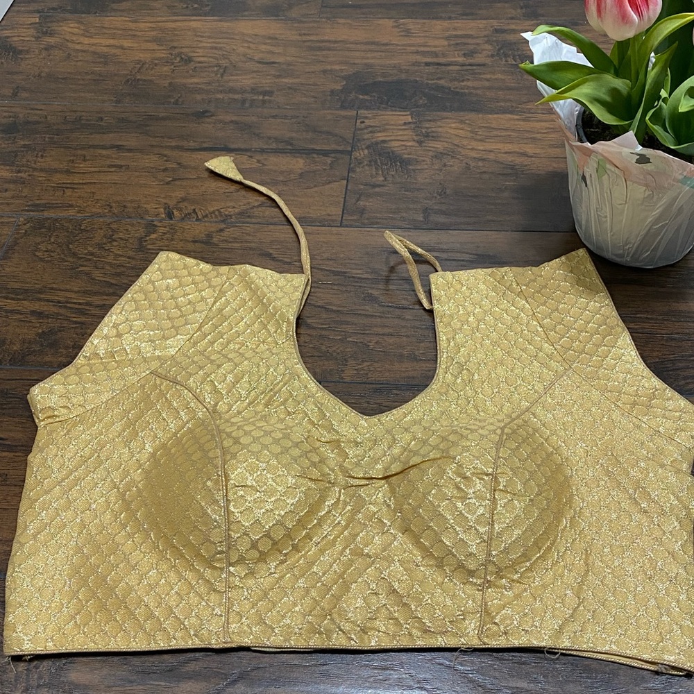 Golden padded blouse